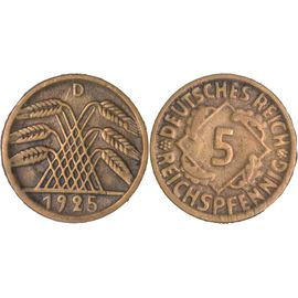 Allemagne - 5 Reichspfennig - 1925 - Munich (D) - B247