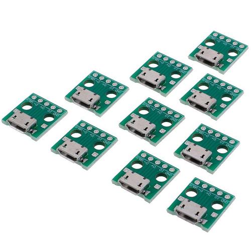 Adaptateur Micro USB à DIP, 10/20 pièces, connecteurs femelles 5 broches, carte de convertisseur PCB