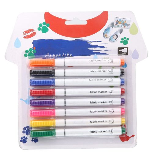 Nouveaux Marqueurs Textiles Pour Vêtements, 8 Pièces, Stylos De Peinture En Tissu, Artisanat De Bricolage, Stylo De Peinture À Pigment Pour T-Shirt, Fournitures De Marqueurs