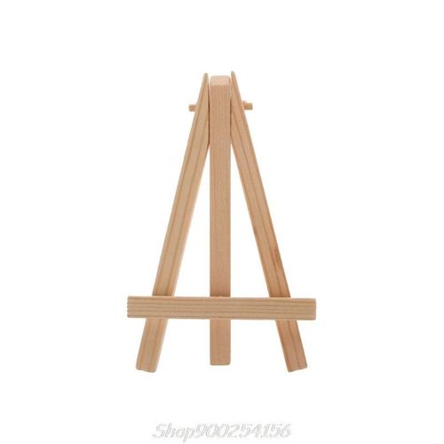 Bois Naturel Mini Chevalet Cadre Trépied Affichage Réunion Mariage Table Numéro Nom Carte Support Présentoir Enfants Peinture Artisanat