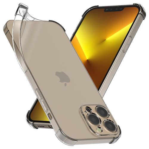 Ebeststar - Coque Iphone 13 Pro Max Etui Silicone Slim Coins Rebords Renforcés, Antichoc, Transparent [Dimensions Precises Smartphone : 160.8 X 78.1 X 7.65 Mm, Écran 6.7'']
