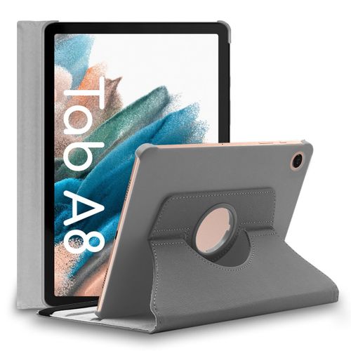 Ebeststar - Housse Samsung Galaxy Tab A8 10.5 (2021) Sm-X200 X205 Coque Etui Protection Pu Cuir, Gris [Dimensions Precises Tablette : 246.8 X 161.9 X 6.9 Mm, Écran 10.5'']