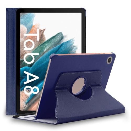 Ebeststar - Housse Samsung Galaxy Tab A8 10.5 (2021) Sm-X200 X205 Coque Etui Protection Pu Cuir, Bleu Foncé [Dimensions Precises Tablette : 246.8 X 161.9 X 6.9 Mm, Écran 10.5'']