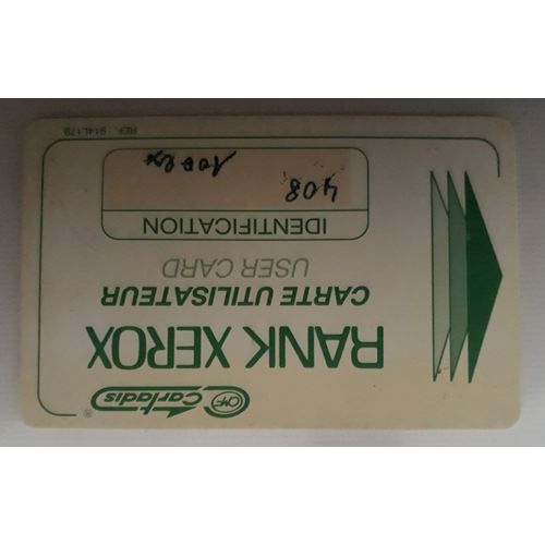  Carte Cartadis Pour Copieur Rank Xerox Fin Années 1990