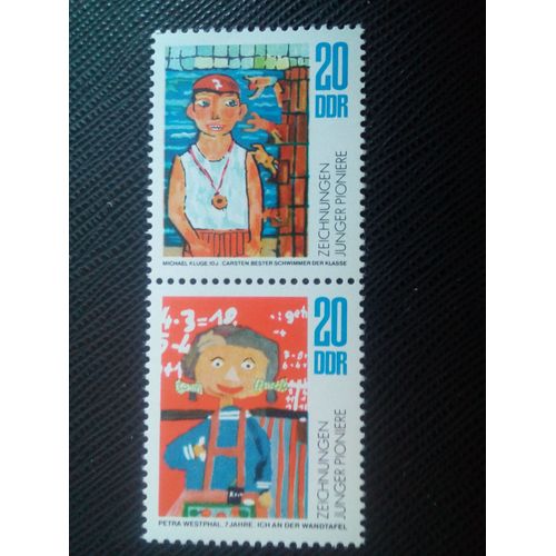 Timbre Allemagne / Rda Yt 1670 - 1672 Dessins De Jeunes Pionniers 1974 ( 070106 )