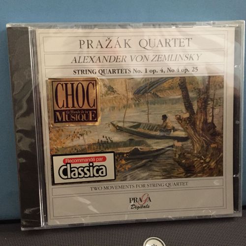 Prazak Quartet. Alexander Von Zemlinsky: String Quartets. Quatuor N°1 Et 4. 2 Mouvements Pour Quatuor À Cordes. Praga 1998