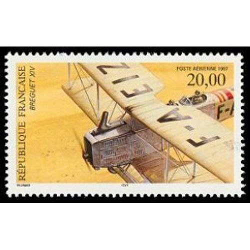 1 Timbre France 1997 Neuf-Biplan Breguet Xiv - Yt Aérien N° 61