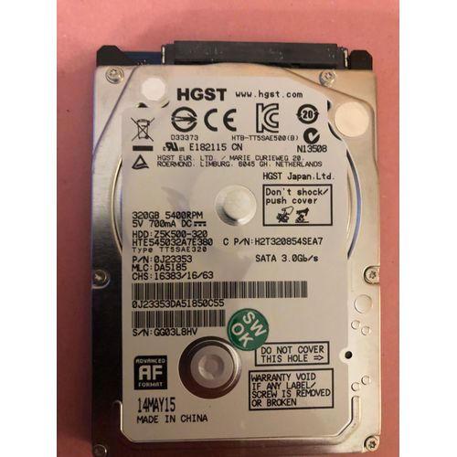Disque dur 2,5 HGST 320 GB 5400rpm 2,5  HTE545032A7E380