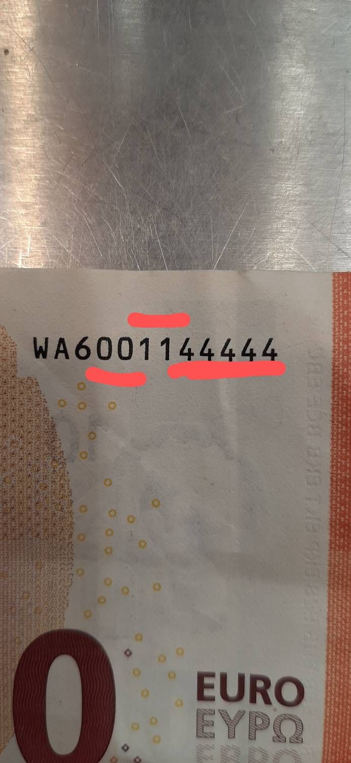 Billet 10 Eur Chiffre Identique