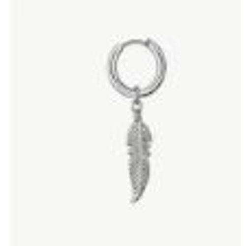 Une Boucle D'oreille Style Punk, Avec Plume