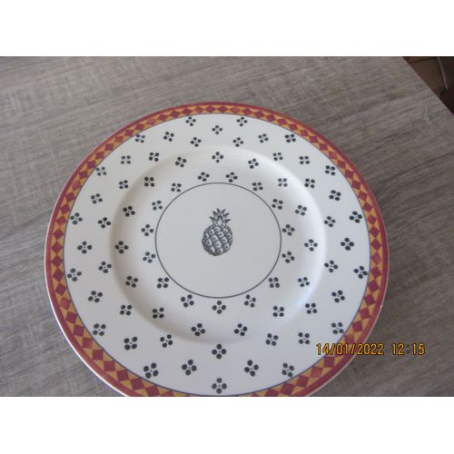 6 Assiettes Villeroy Et Bock, Ananas