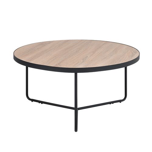 Table Basse Noire Avec Plateau En Bois Melody Big