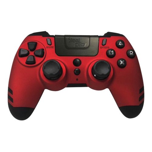 Manette Steelplay Metaltech Sans Fil Rouge Steelplay Pour Pc, Sony Playstation 3, Sony Playstation 4