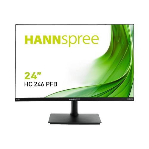 Hannspree HC246PFB - Écran LED - 24" - 1920 x 1200 WUXGA @ 60 Hz - ADS-IPS - 250 cd/m² - 1000:1 - 5 ms - HDMI, VGA, DisplayPort - haut-parleurs