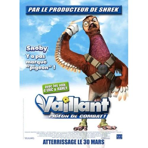 Vaillant Pigeon De Combat (Snoby) - Véritable Pré-Affiche De Cinéma Pliée - Format 120x160 Cm - De Gary Chapman Avec Ramzy Bedia, Eric Judor, Ewan Mcgregor - Film D'animation - 2005