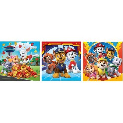 Coffret 3 Puzzles 49 Pieces Pour Pat Patrouilles En Mission - Au Qg - Puzzle Enfant Chien Marcus Chase Stella Ruben Zuma