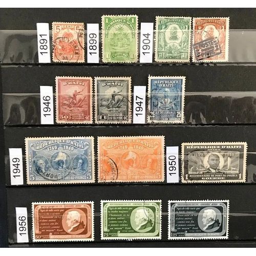 Lot De 13 Timbres Oblitérés Haïti 1891 1956