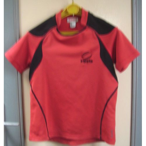 T-Shirt Manches Courtes Rouge Et Noir - Kipsta - 6 Ans / 114(121 Cm