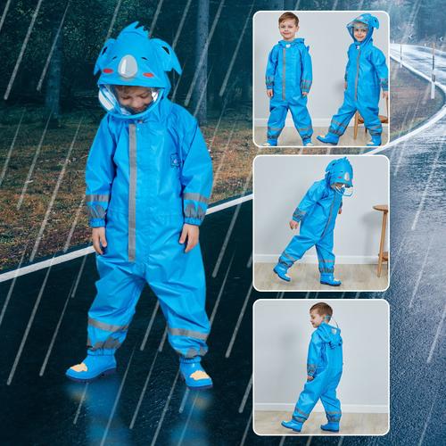 Combinaison de pluie pour enfants imperméable à capuche haute visibilité  combinaison de pluie réfléchissante vêtements de pluie respirants
