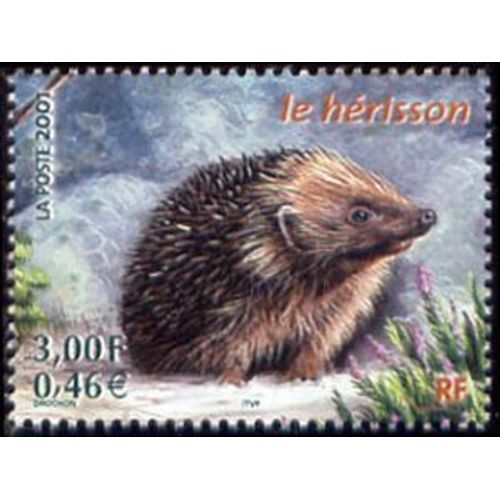 1 Timbre France 2001, Neuf -Faune De France, Le Hérisson - Yt 3383