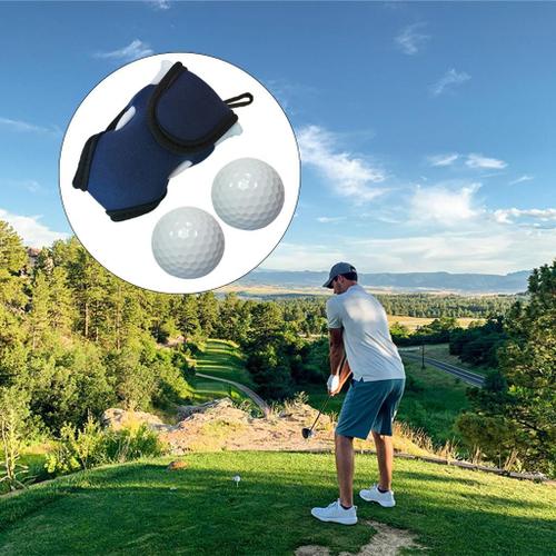 Mini sac de support de balle para golf, pochette de taille portable, avec  balles , organisateur de clip à crochet pour outil d'entraînement, Bleu