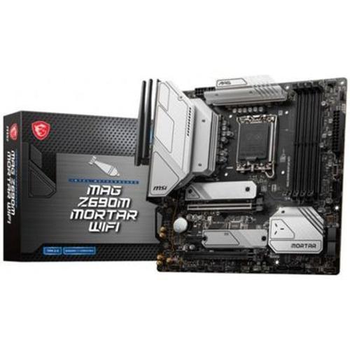 MSI MAG Z690M MORTAR WIFI, Intel Z690 - Intel socket 1700  Dual Channel DDR5 (4800MHz) - micro ATX  Bluetooth 5.2