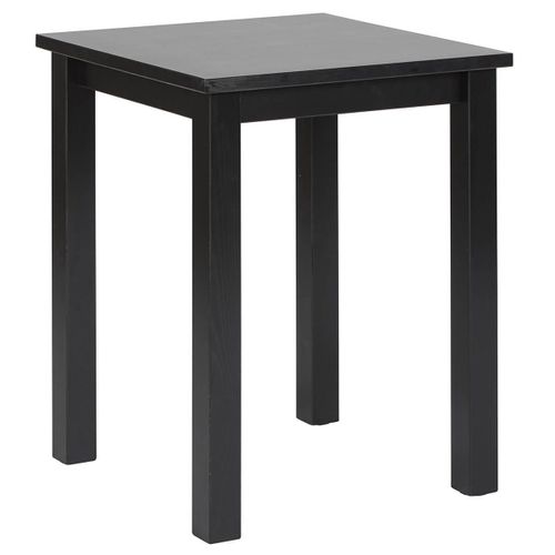 Flix - Table D'appoint Carrée Bois Massif Vernis Noir