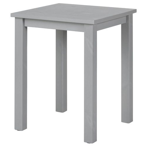 Flix - Table D'appoint Carrée Bois Massif Vernis Gris