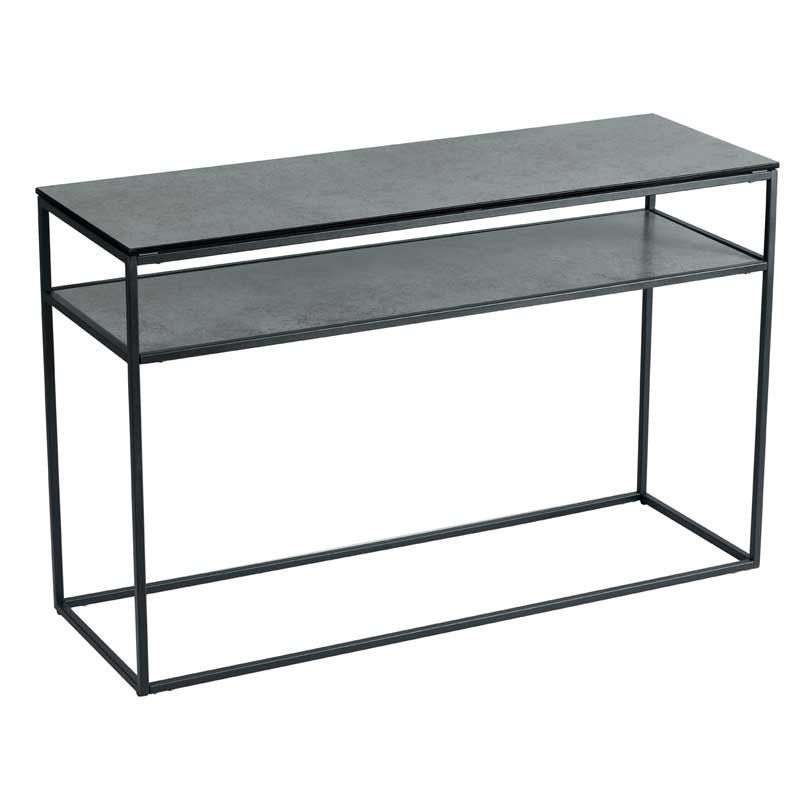 Console Acier/Céramique Anthracite Mat - Janie