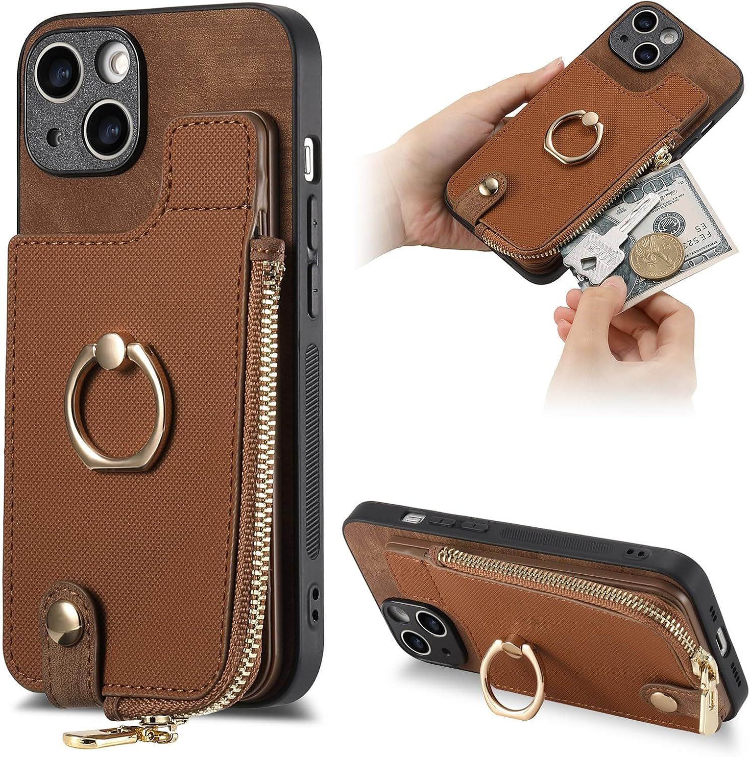 Fermeture clair Coque Pour Iphone 6 Plus - tui Portefeuill...