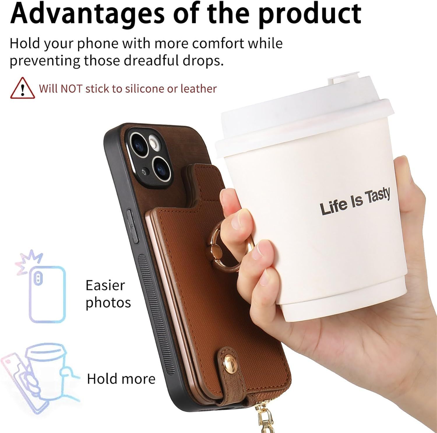 Fermeture clair Coque Pour Iphone 6 Plus - tui Portefeuill... - 4