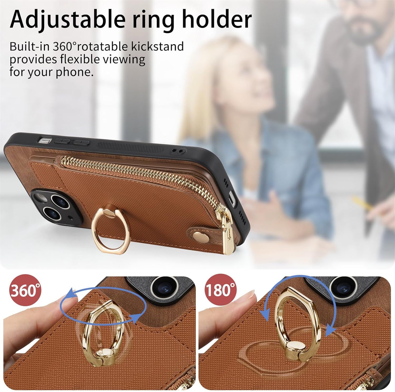 Fermeture clair Coque Pour Iphone 6 Plus - tui Portefeuill... - 5