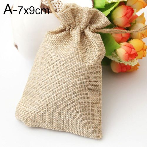 Sac En Toile De Jute En Lin Naturel, Sacs D'emballage Cadeau À Cordon, Pochettes De Bonbons Pour Fête De Noël, Sac D'exposition De Bijoux De Mariage