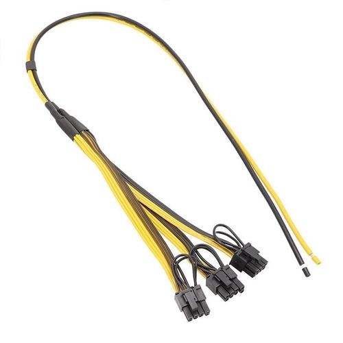 Câble D'alimentation 1 À 3x(6 2) Broches, 12awg 18awg, 8 Broches, Carte Graphique Gpu, Cordon D'alimentation Pour Minage Btc Eth S2n7