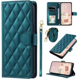 Compatible Avec Samsung Galaxy A32 4g Coque Cuir Portefeuille Etui Folio Magnetique Housse Stand Antichoc Avec Fentes De Cartes Support Fonction-Vert