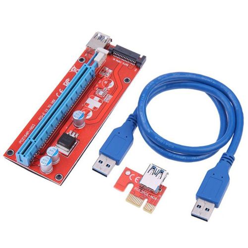 Carte D'Extension Pci-E 60cm Pcei64p-N03 007s, Carte Pci Express 1x À 16x, Câble Usb 3.0, Cordon D'Alimentation Sata