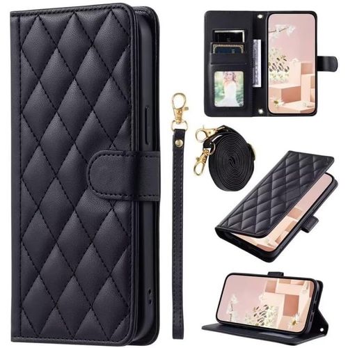 Compatible Avec Samsung Galaxy A05s 4g Coque Cuir Portefeuille Etui Folio Magnetique Housse Stand Antichoc Avec Fentes De Cartes Support Fonction-Noir