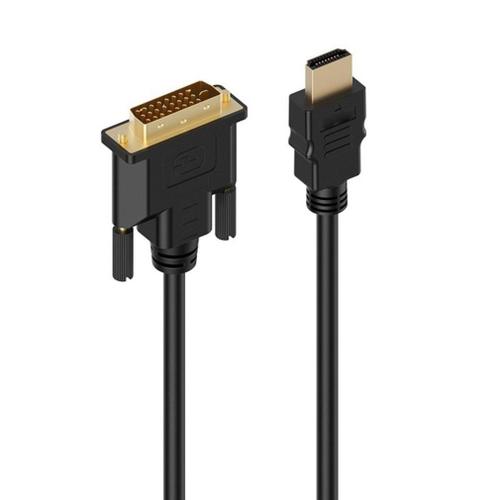 Adaptateur vidéo mâle vers DVI mâle vers DVI vers câble DVI, moniteur LCD et LED haute résolution DVI-D p compatible HDMI 1080