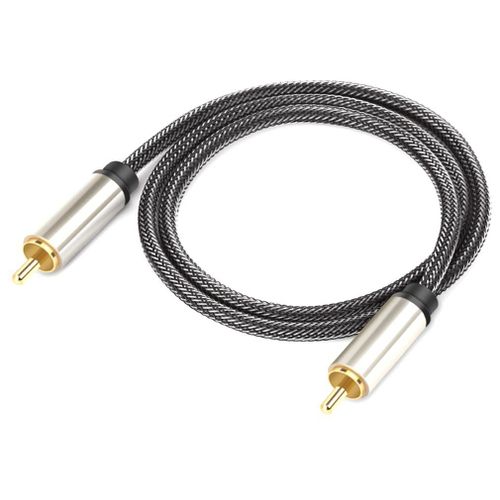 Câble Audio Coaxial Numérique Rca Vers Rca Mâle, Cordon De Caisson De Basses Plaqué Or, Câble Audio Coaxial Haute Fidélité