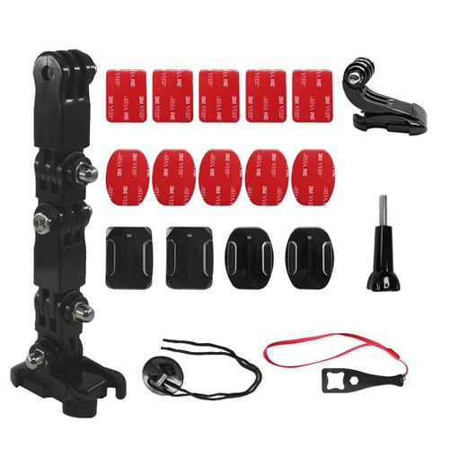 Support Latéral Adhésif Incurvé Pour Casque, Accessoires De Caméra Pour Yi 4k Pour Gopro Hd Hero 2 3 + 4 5 6
