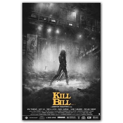 Affiche Murale En Soie Film Classique Kill Bill, Papier Peint Décoratif, 12x18 24x36 Pouces, Décoration De Salon 40*40cm