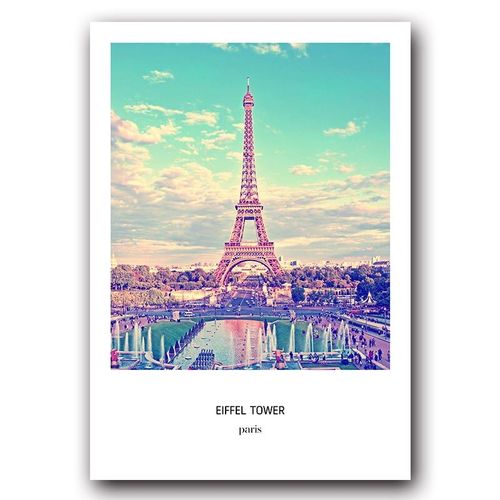Affiche Murale Tour Eiffel, Bord De Mer, Lac Dashan, Nature, Style Nordique, Paysage, Peinture D'art Imprimée Décorative, Image De Salon, Dec 40*40cm