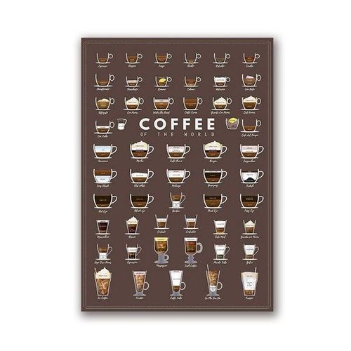 Cadre Mural Artistique À Café, Affiche Graphique À Café Express, Peinture, Art De La Cuisine 40*40cm