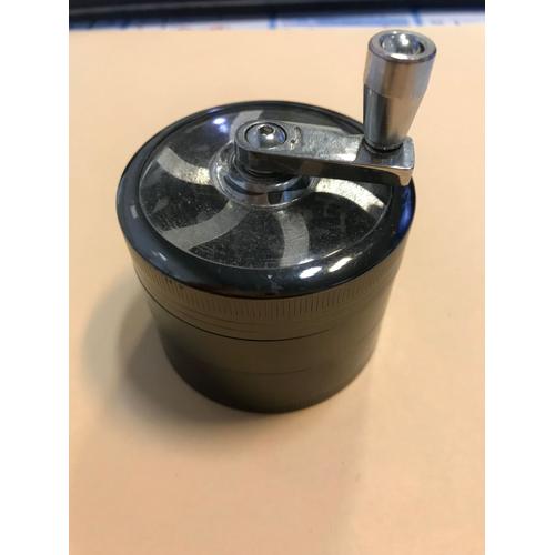 grinder moulinet - grinder à manivelle - moulin à herbe - 3 niveaux - métal 7,5x6 cm