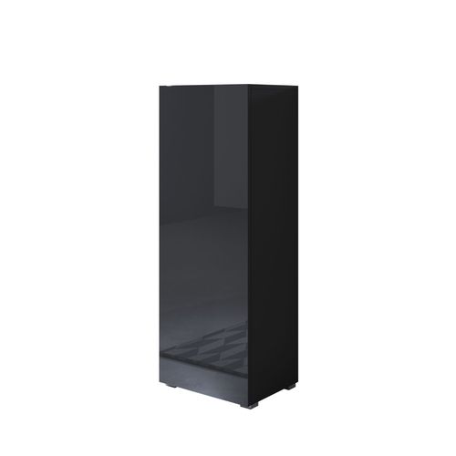 Armoire Modèle Luke V1 (40x128cm) Couleur Noir Avec Pieds Standard