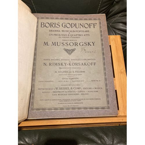 Modeste Moussorgski Boris Godounov Partition Chant Piano Editions Bessel
