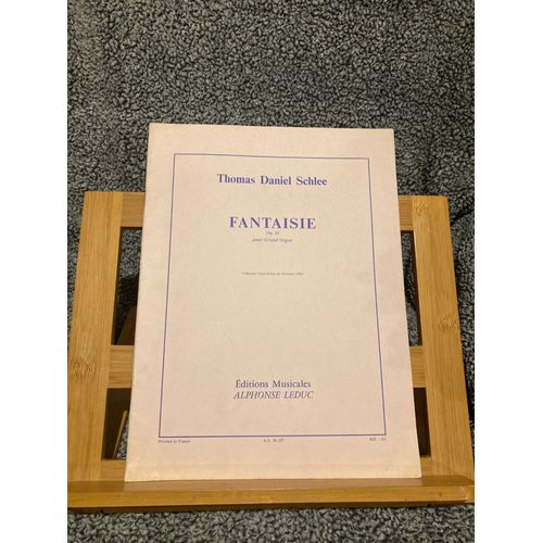 Thomas Daniel Schlee Fantaisie Pour Grand Orgue Opus 15 Partition Ed. Leduc