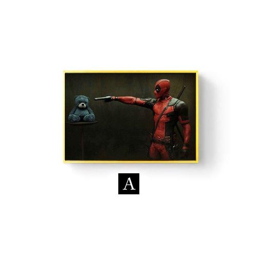 Affiche Classique De Super-Héros Deadpool 2, Personnage De Bande Dessinée, Peinture Sur Toile Murale, Image Moderne Imprimée, Décoration De Maison Pour Enfants 40*40cm