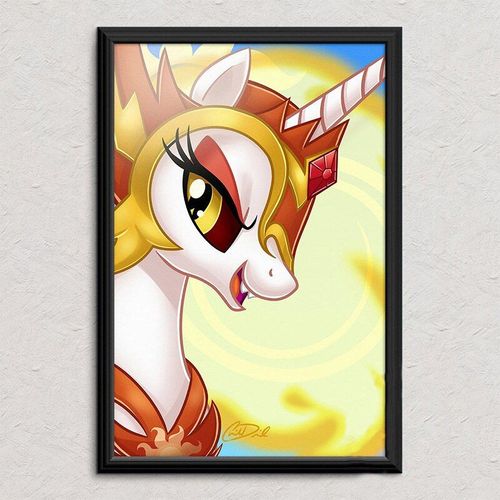 Affiche Licorne 3d De Dessin Animé My Little Pony, Toile Colorée, Peinture Murale Imprimée Pour Chambre D'enfants, Décor Mural, Cadeau D'anniversaire Pour Enfant 40*40cm
