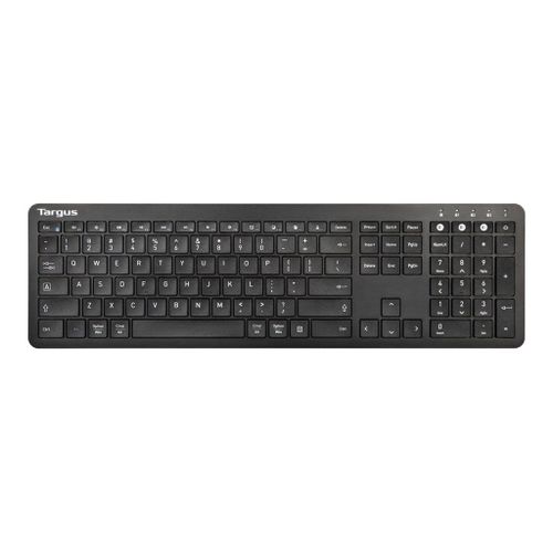 Targus Full-Size Multi-Device - Clavier - antimicrobienne - sans fil - Bluetooth 5.1 - Allemand - noir